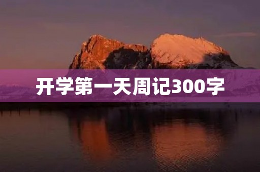 开学第一天周记300字 开学第一天周记300字