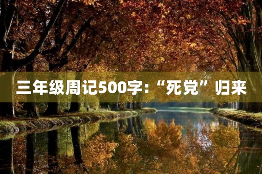 三年级周记500字:“死党”归来 三年级周记500字:“死党”归来