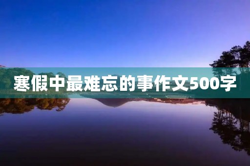 寒假中最难忘的事作文500字 寒假中最难忘的事作文500字