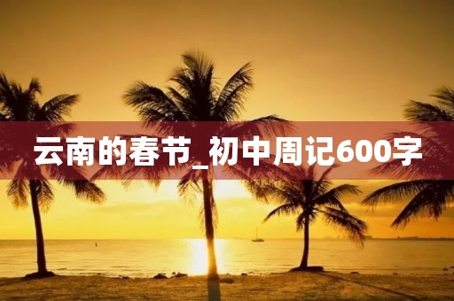 云南的春节_初中周记600字