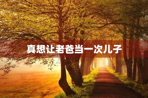 真想让老爸当一次儿子 真想让老爸当一次儿子