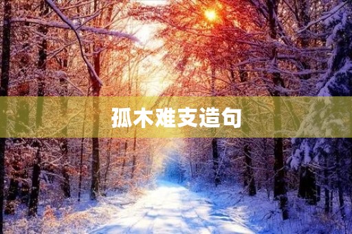 孤木难支造句