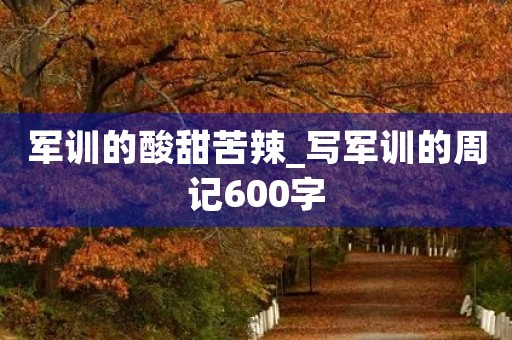 军训的酸甜苦辣_写军训的周记600字