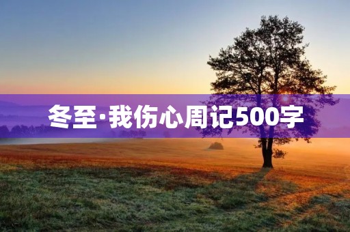 冬至·我伤心周记500字 冬至·我伤心周记500字