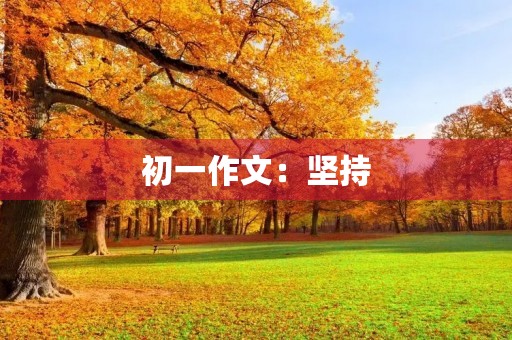 初一作文：坚持