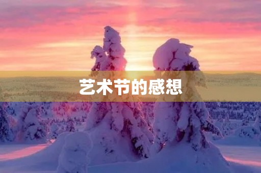 艺术节的感想 艺术节的感想