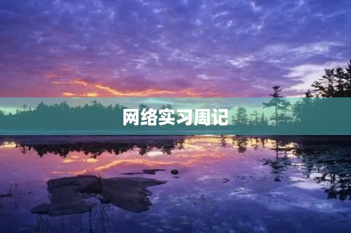 网络实习周记 网络实习周记