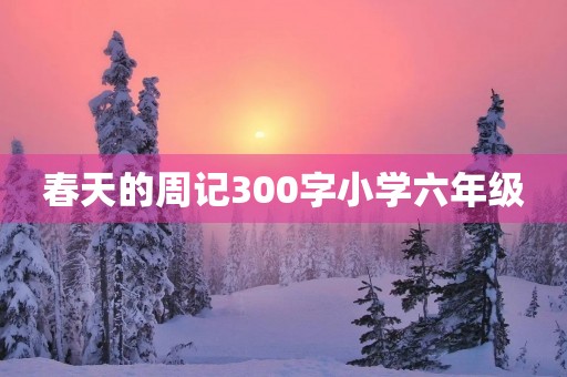 春天的周记300字小学六年级