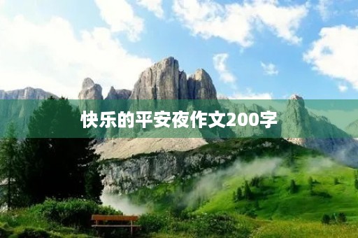 快乐的平安夜作文200字