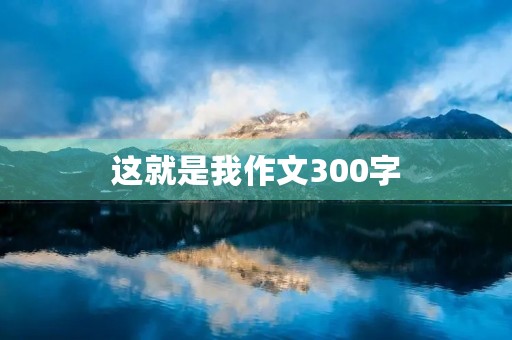 这就是我作文300字