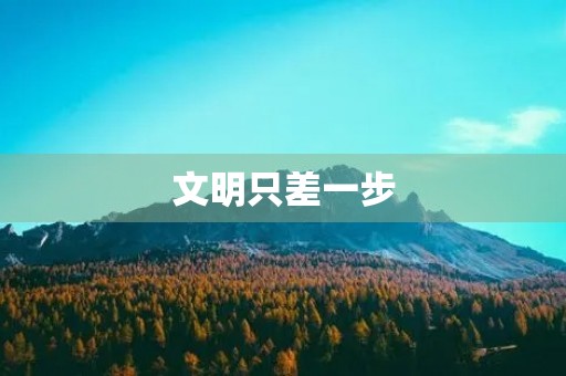 文明只差一步