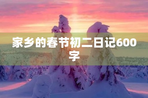 家乡的春节初二日记600字 家乡的春节初二日记600字