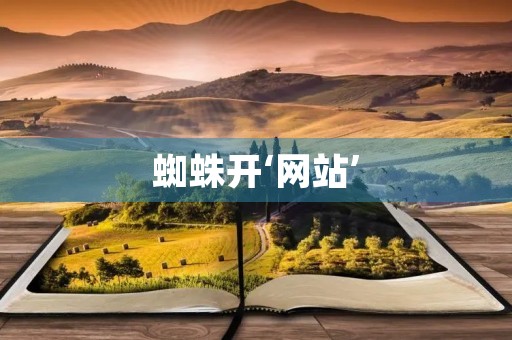 蜘蛛开‘网站’ 蜘蛛开‘网站’