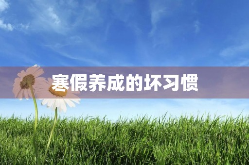 寒假养成的坏习惯 寒假养成的坏习惯