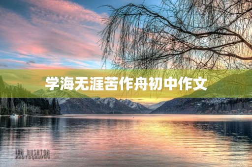 学海无涯苦作舟初中作文