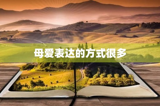 母爱表达的方式很多