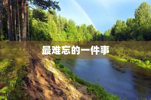 最难忘的一件事 最难忘的一件事