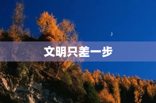 文明只差一步 文明只差一步