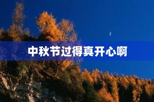 中秋节过得真开心啊 中秋节过得真开心啊