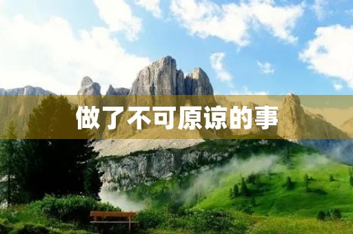 做了不可原谅的事 做了不可原谅的事