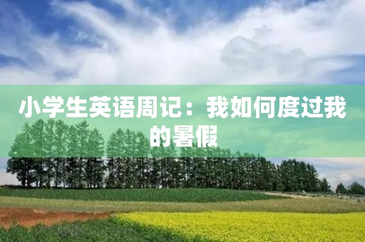 小学生英语周记:我如何度过我的暑假 小学生英语周记:我如何度过我的暑假