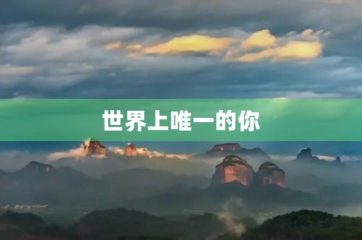 世界上唯一的你 世界上唯一的你