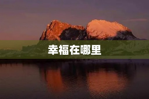 幸福在哪里 幸福在哪里