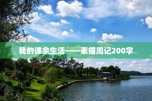 我的课余生活——素描周记200字 我的课余生活——素描周记200字
