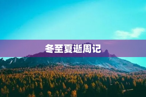 冬至夏逝周记 冬至夏逝周记