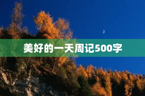 美好的一天周记500字 美好的一天周记500字