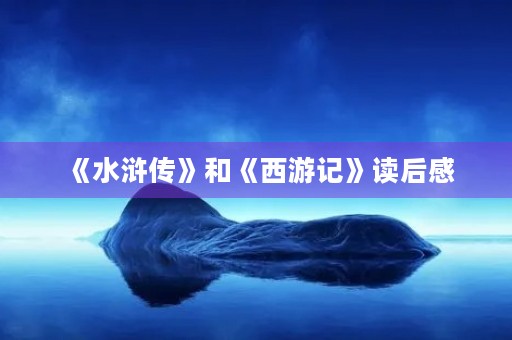 《水浒传》和《西游记》读后感 《水浒传》和《西游记》读后感
