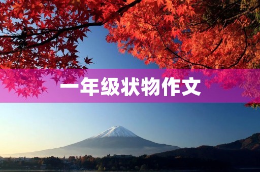 一年级状物作文 一年级状物作文
