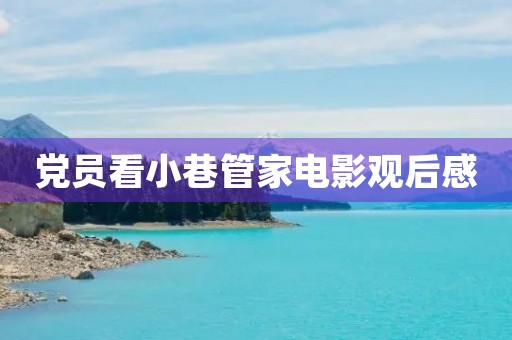 党员看小巷管家电影观后感 党员看小巷管家电影观后感