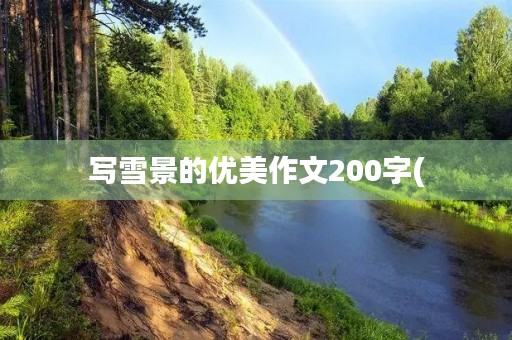 写雪景的优美作文200字(