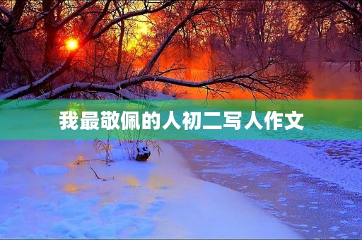 我最敬佩的人初二写人作文