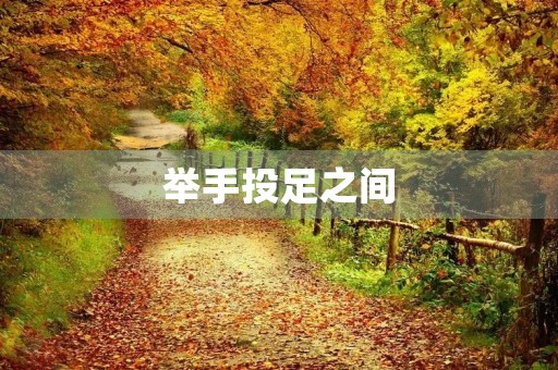 举手投足之间 举手投足之间