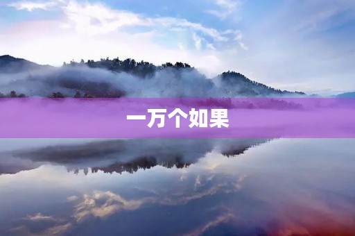 一万个如果 一万个如果