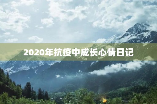 2020年抗疫中成长心情日记
