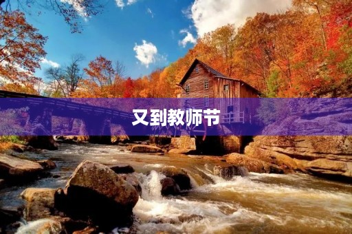 又到教师节 又到教师节