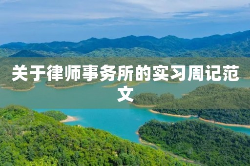 关于律师事务所的实习周记范文