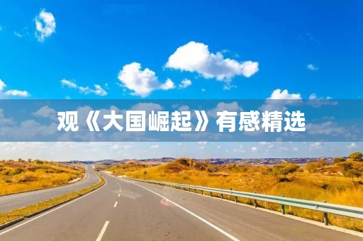 观《大国崛起》有感精选