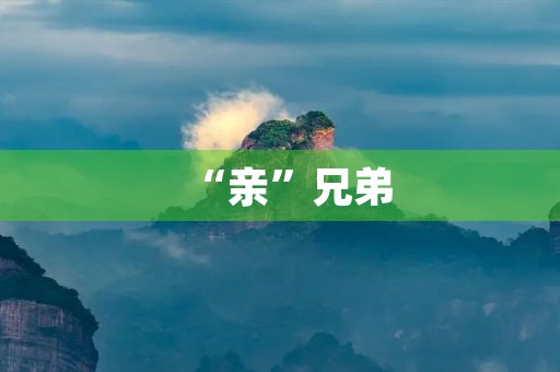 “亲”兄弟 “亲”兄弟