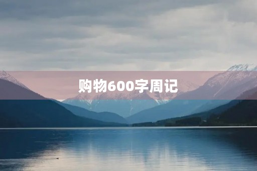 购物600字周记 购物600字周记