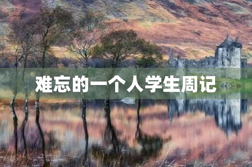 难忘的一个人学生周记 难忘的一个人学生周记