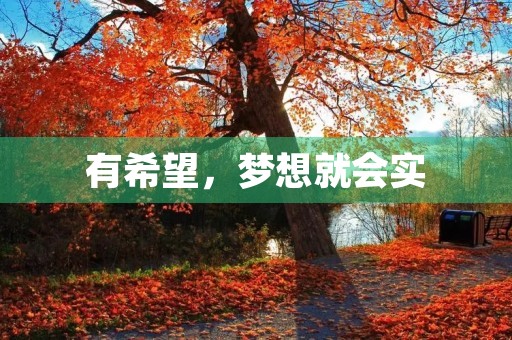 有希望，梦想就会实