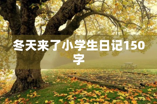 冬天来了小学生日记150字 冬天来了小学生日记150字