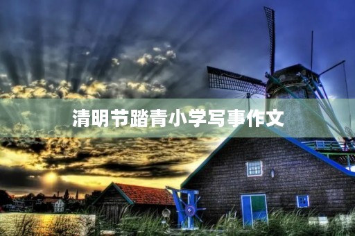 清明节踏青小学写事作文
