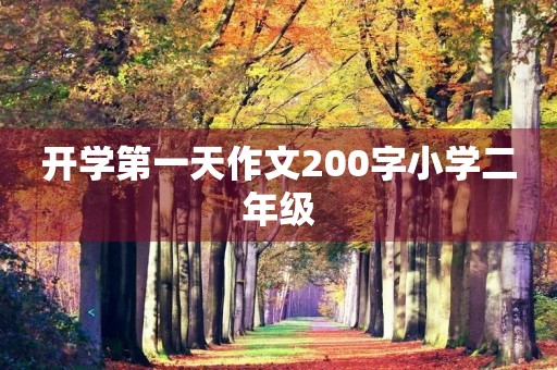 开学第一天作文200字小学二年级