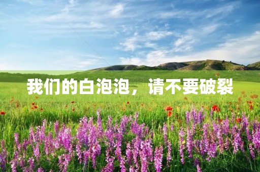 我们的白泡泡,请不要破裂 我们的白泡泡,请不要破裂