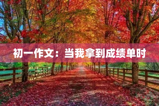 初一作文:当我拿到成绩单时 初一作文:当我拿到成绩单时